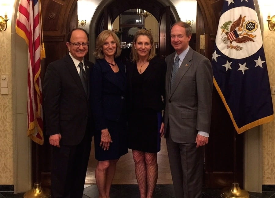 President Nikias and Niki Nikias with US Ambassador to Germany John Emerson, and his wife, Kimberly